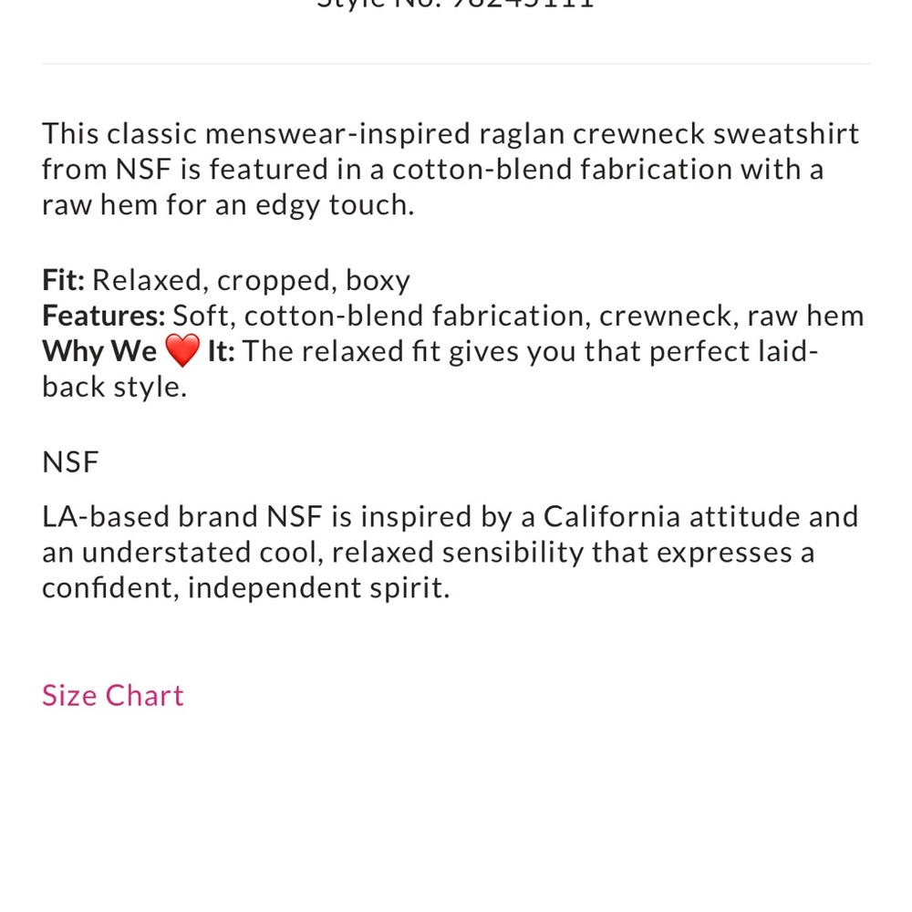 NSF Gray Crew Neck Sweater - Picture 2 of 7